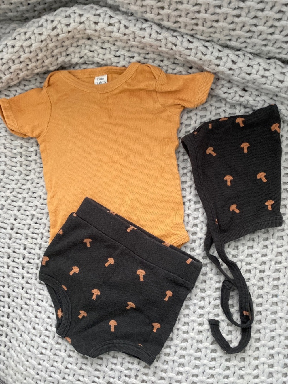 Kate Quinn Mushroom Set with Bloomers and Elf hat